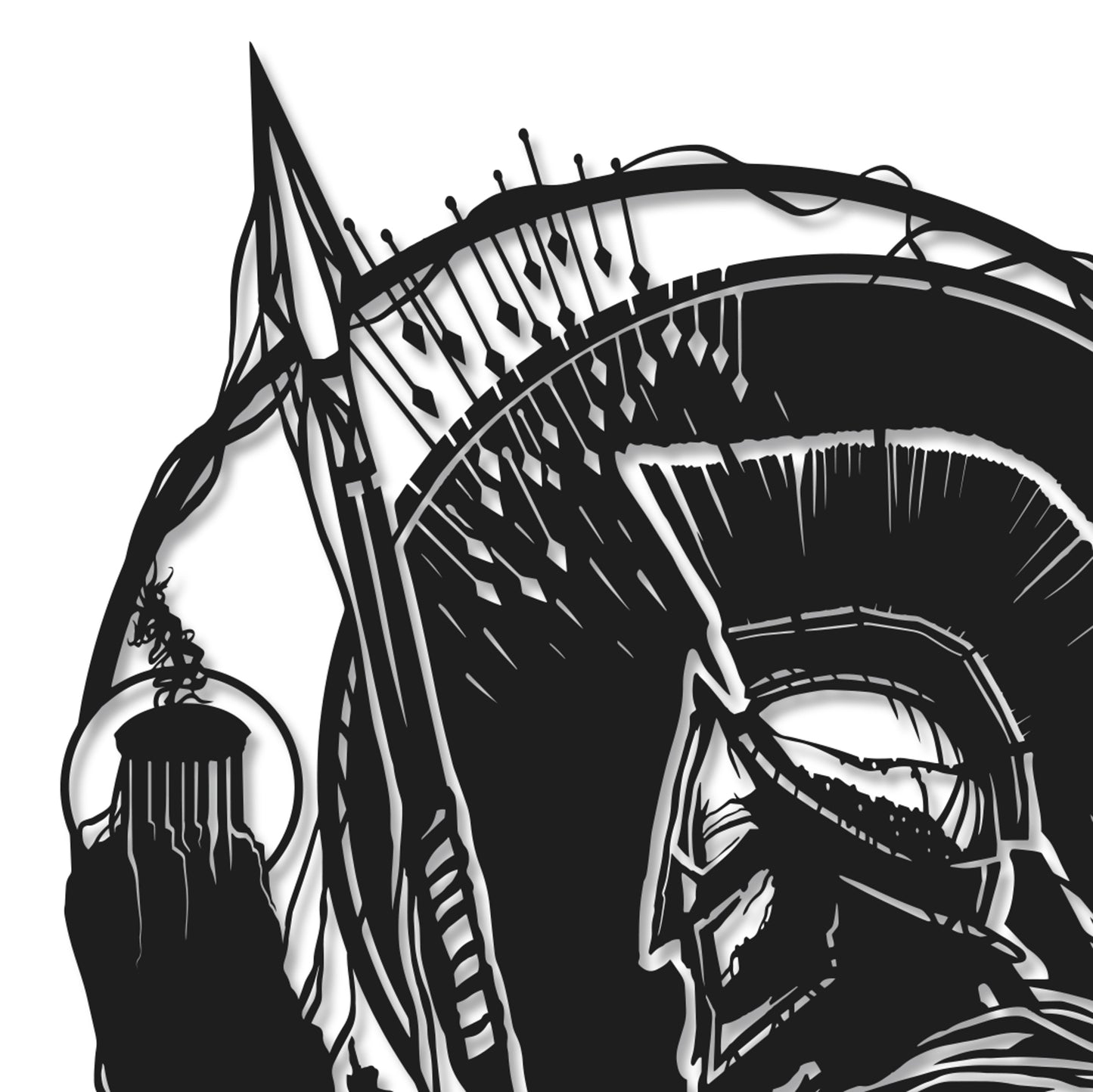 UNFRAMED King Leonidas 300 paper cut art