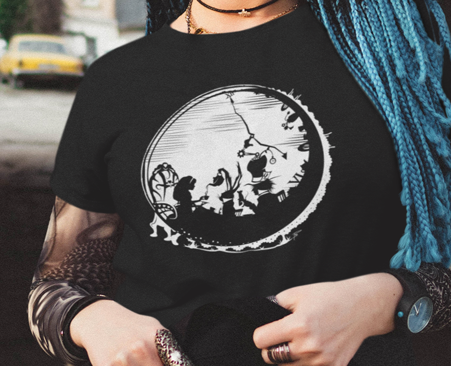 Unisex Shirt, Alice in Wonderland Shirt, Fairy Tale Shirt, Tea Party T-Shirt, Alice Shirt, Mad Hatter Shirts, Storybook Shirt, Goth Apparel