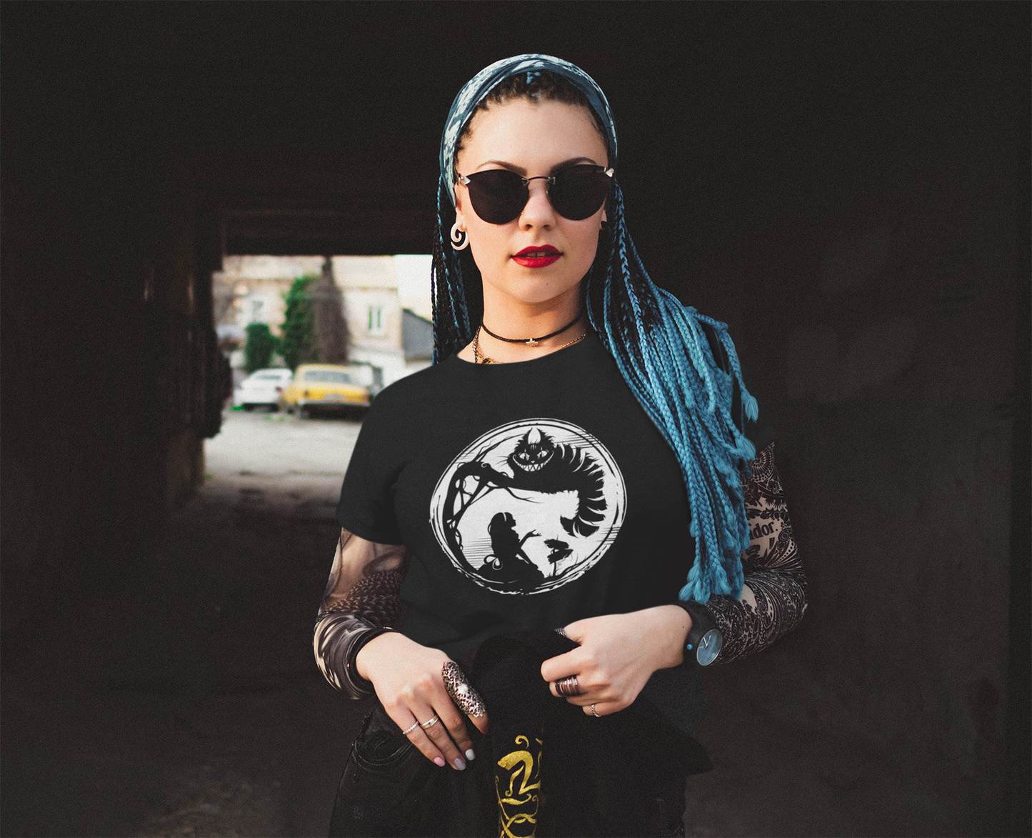 Unisex Shirt, Alice in Wonderland Shirt, Fairy Tale Shirt, Cheshire Cat T-Shirt, Cat Shirt, We're All Mad Here shirt, Storybook Shirt