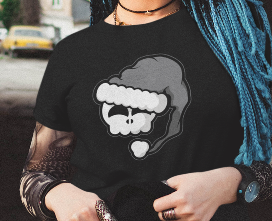 Unisex Shirt, Santa Claus Shirt, Skull Shirt, Xmas T-Shirt, Christmas Apparel, Holiday Apparel, Occult Apparel, Gothic Apparel, Goth Core