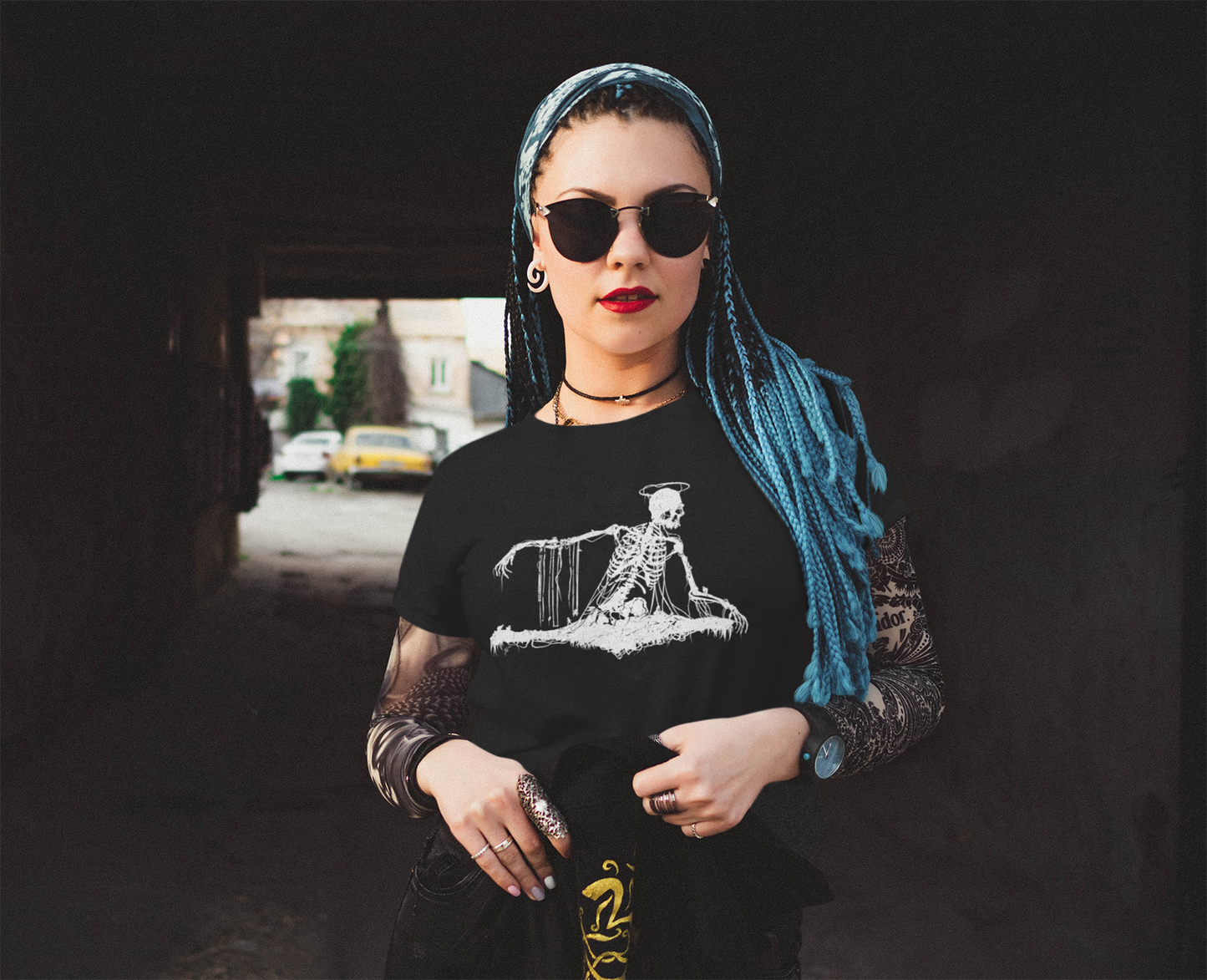 Unisex Shirt, Skeleton Shirt, St Anthony Shirt, Religious T-Shirt, Occult Apparel , Gothic Apparel, Goth Core, Horror Shirt, Spooky Shirt
