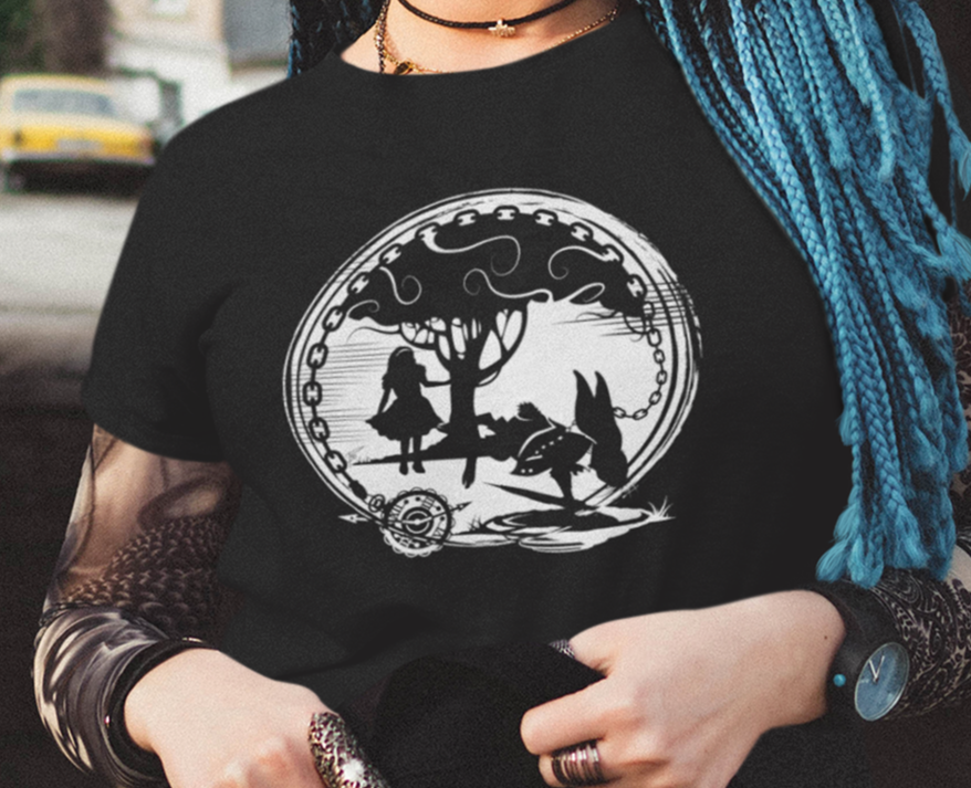 Unisex Shirt, Alice in Wonderland Shirt, Fairy Tale Shirt, White Rabbit T-Shirt, Alice Shirt, I'm Late Shirt, Storybook Shirt, Goth Apparel