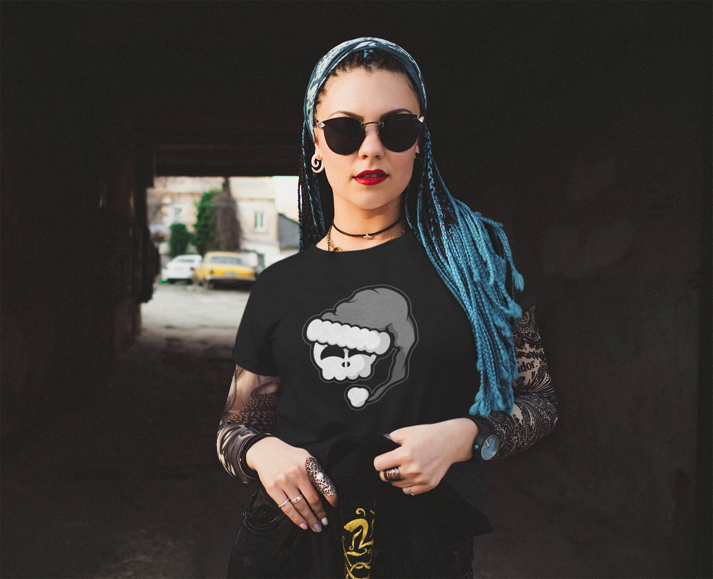 Unisex Shirt, Santa Claus Shirt, Skull Shirt, Xmas T-Shirt, Christmas Apparel, Holiday Apparel, Occult Apparel, Gothic Apparel, Goth Core