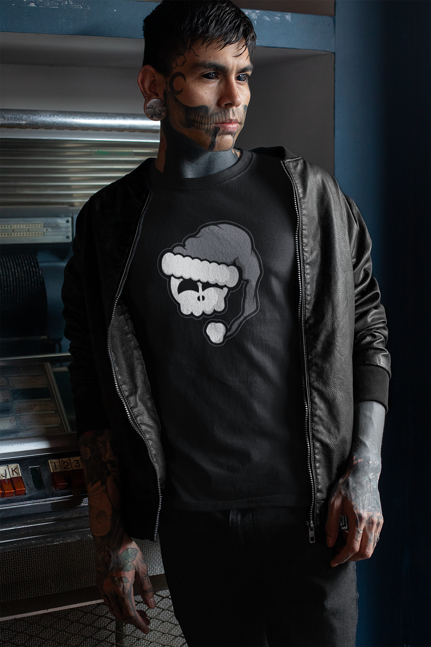 Unisex Shirt, Santa Claus Shirt, Skull Shirt, Xmas T-Shirt, Christmas Apparel, Holiday Apparel, Occult Apparel, Gothic Apparel, Goth Core