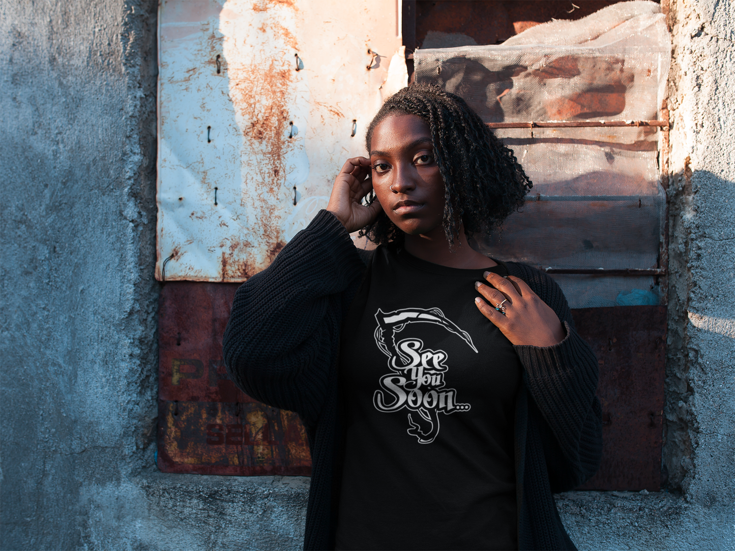 See You Soon Death Grim Reaper Scythe Unisex T-Shirt – Gothic Horror Apparel | Dark Aesthetic Tee