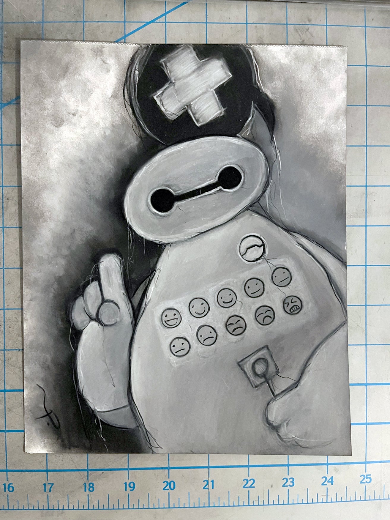 Baymax - Original Charcoal Illustration