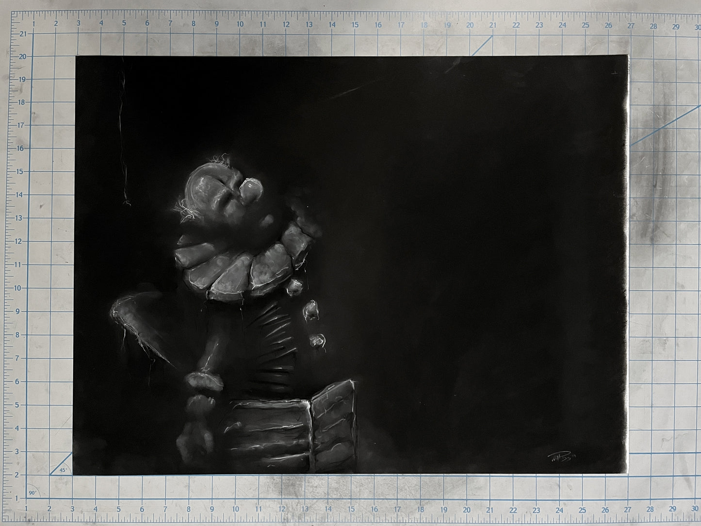 Coulrophobia - Original Charcoal Illustration