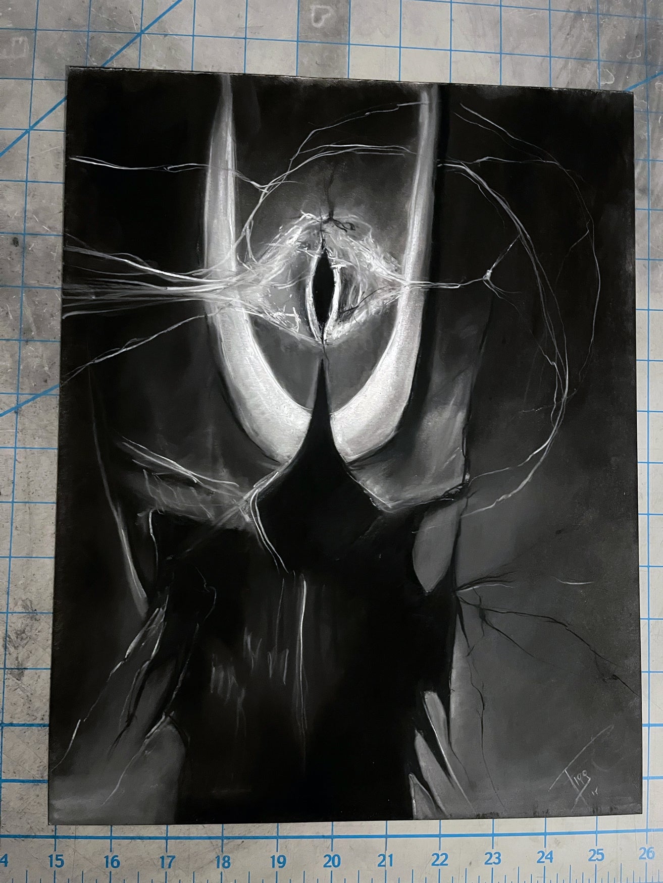 Eye of Sauron - Original Charcoal Illustration