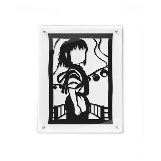 FRAMED Spirited Away - Chihiro paper cut art