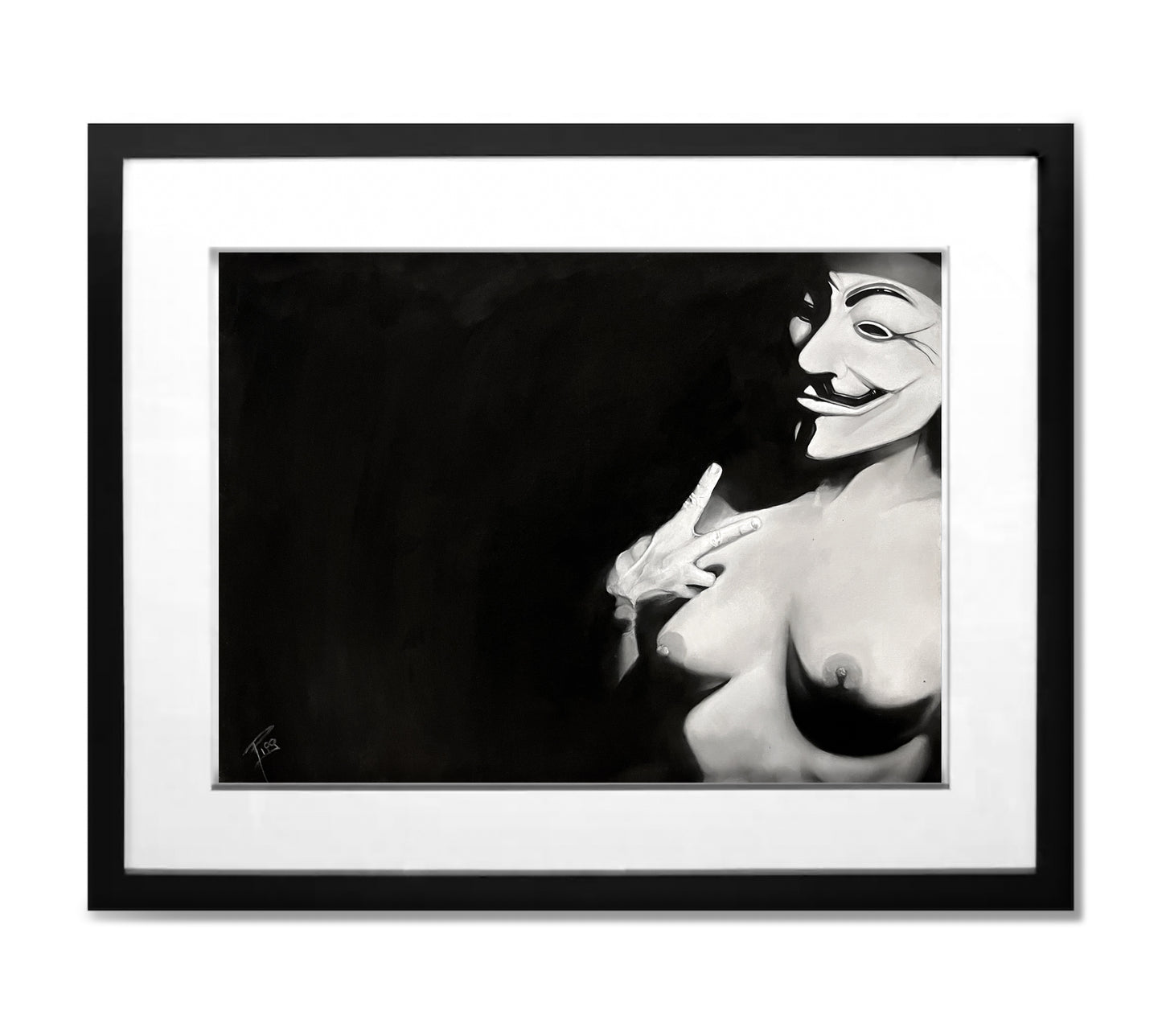 Free your V - Original Charcoal Illustration