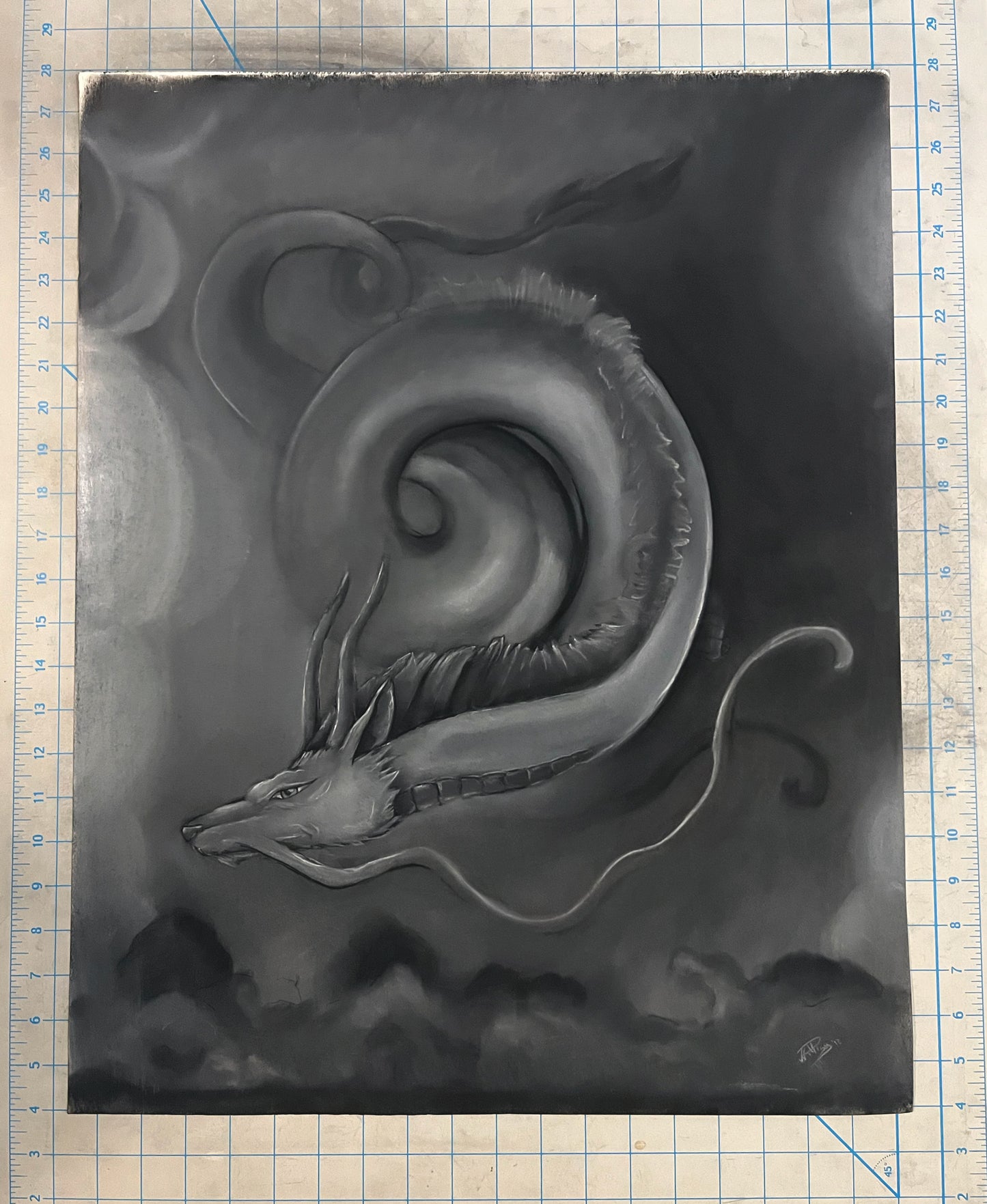 Haku - Original Charcoal Illustration