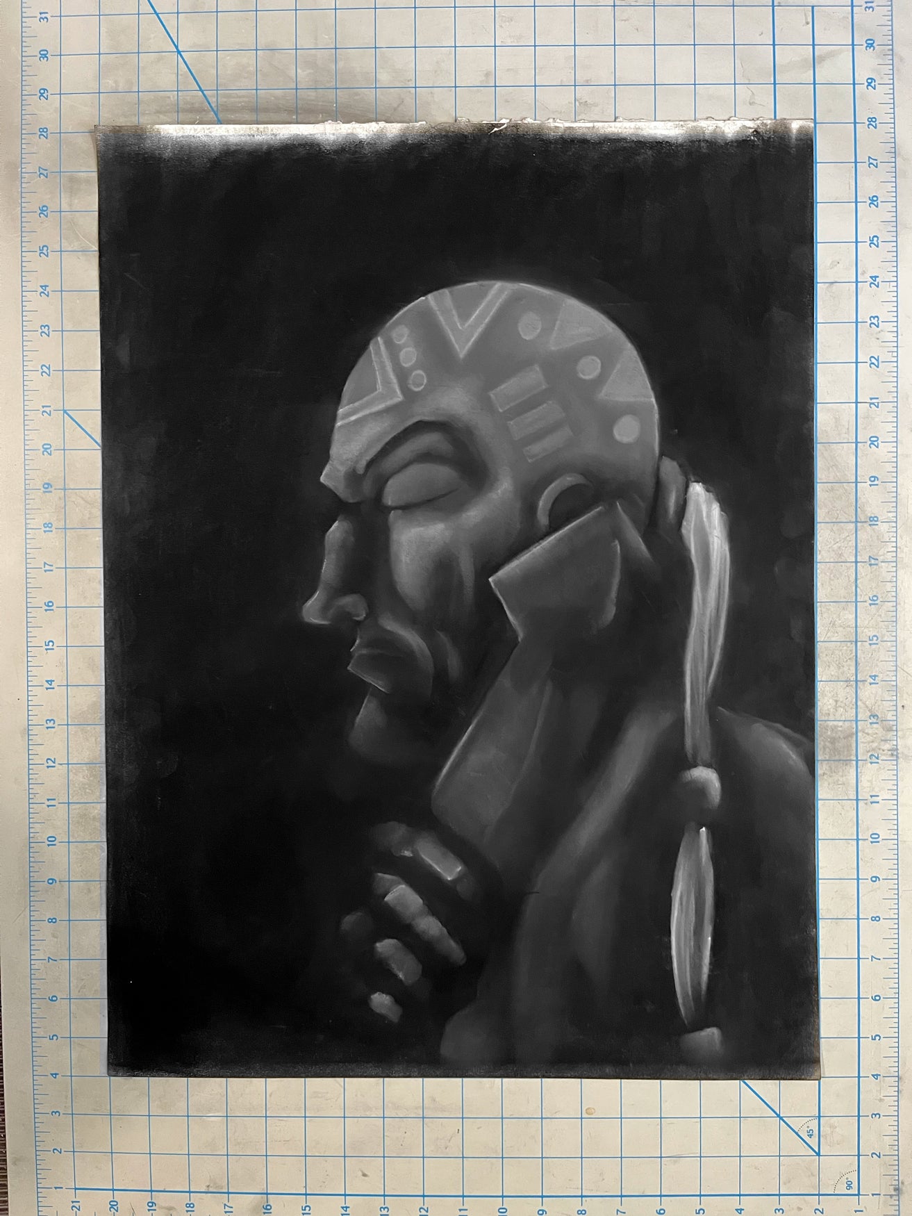 Master Darque - Original Charcoal Illustration