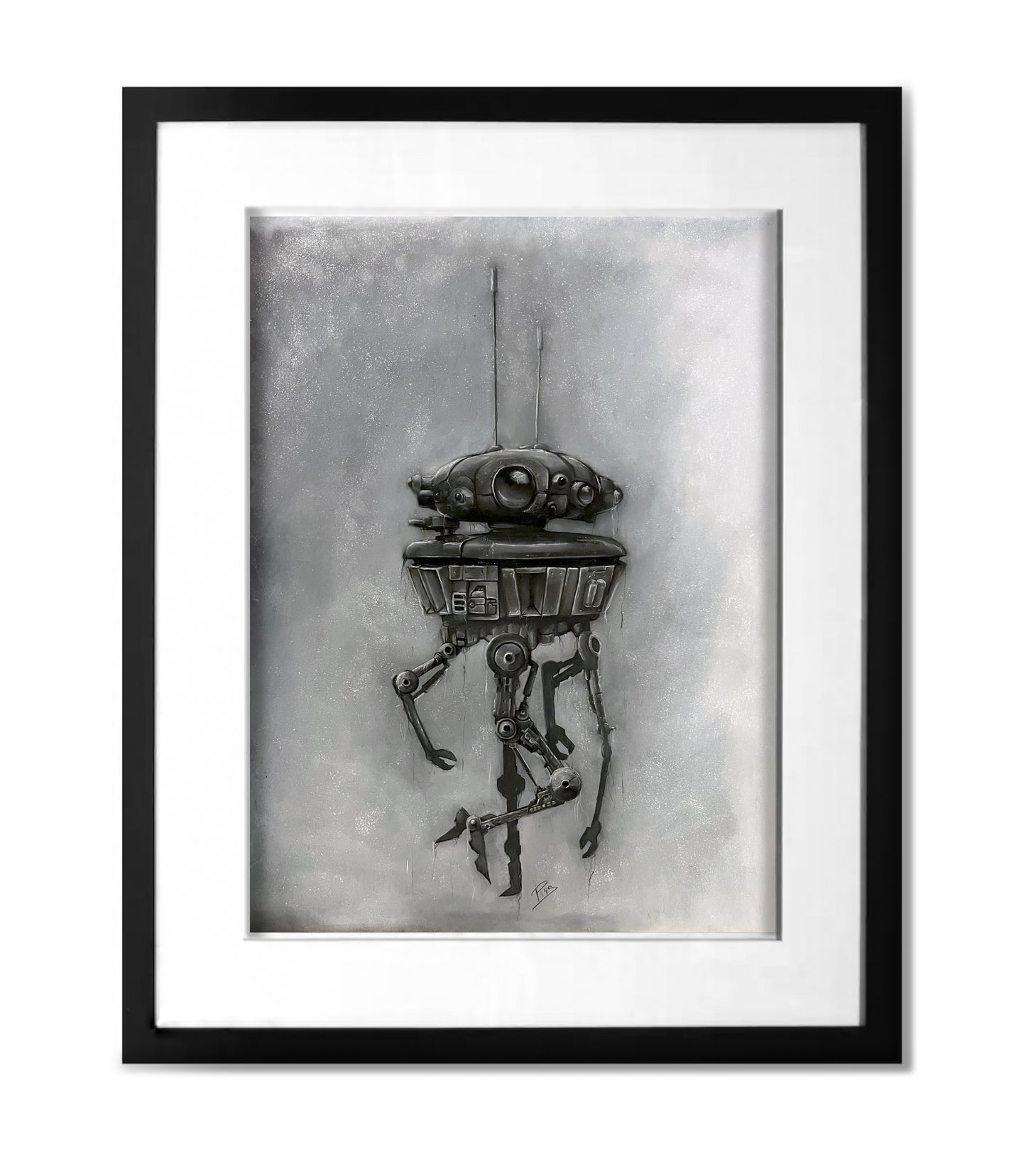 Probe Droid - Original Charcoal Illustration