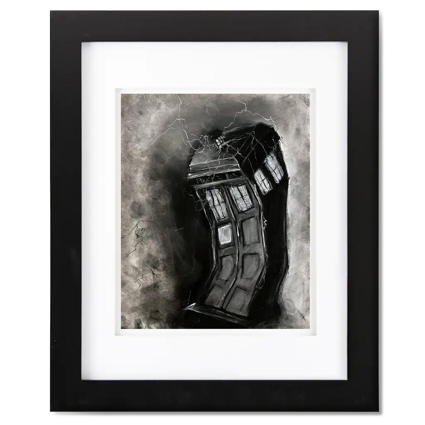 Tardis - Original Charcoal Illustration