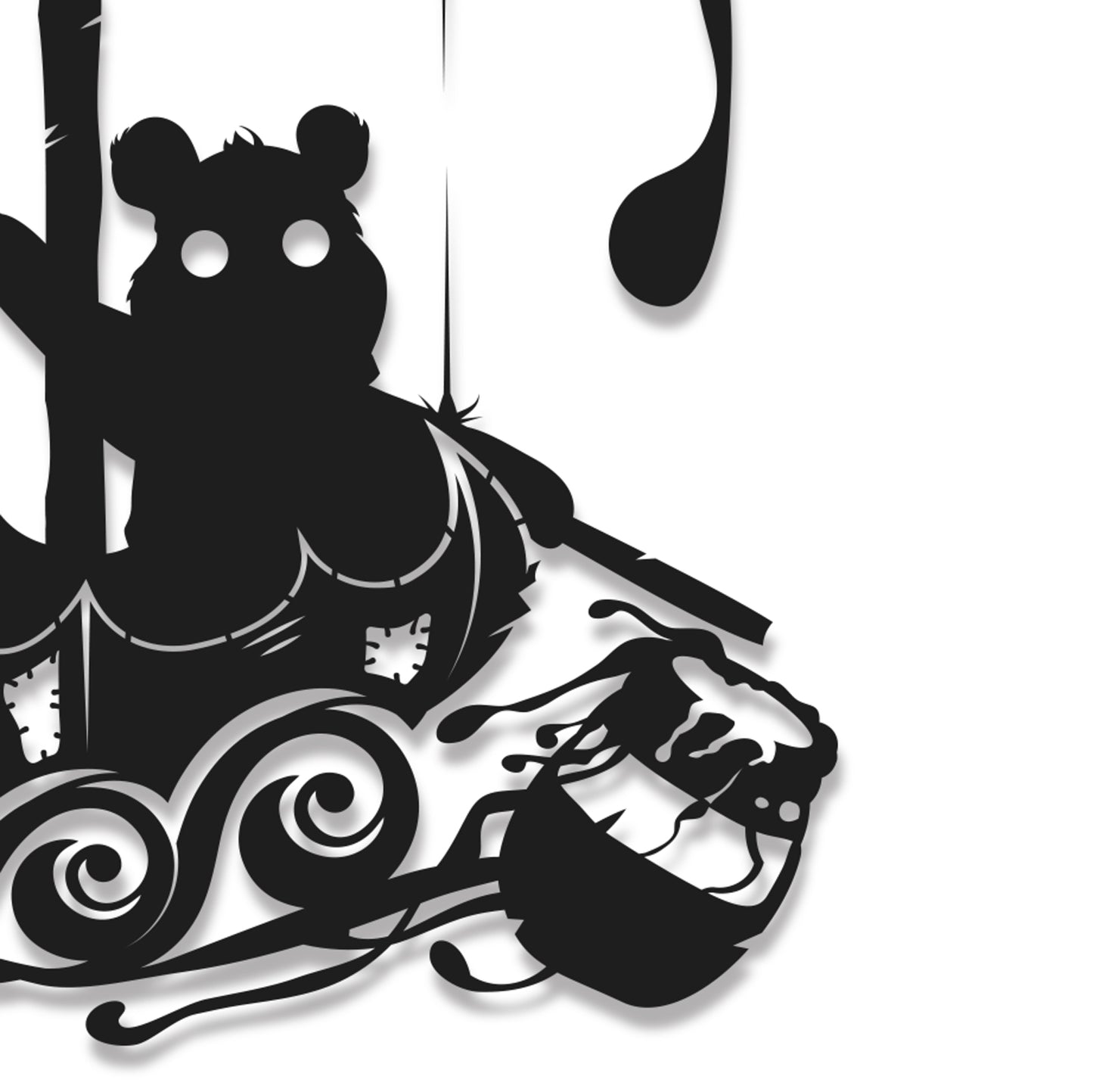 UNFRAMED Winnie the Pooh - paper cut art