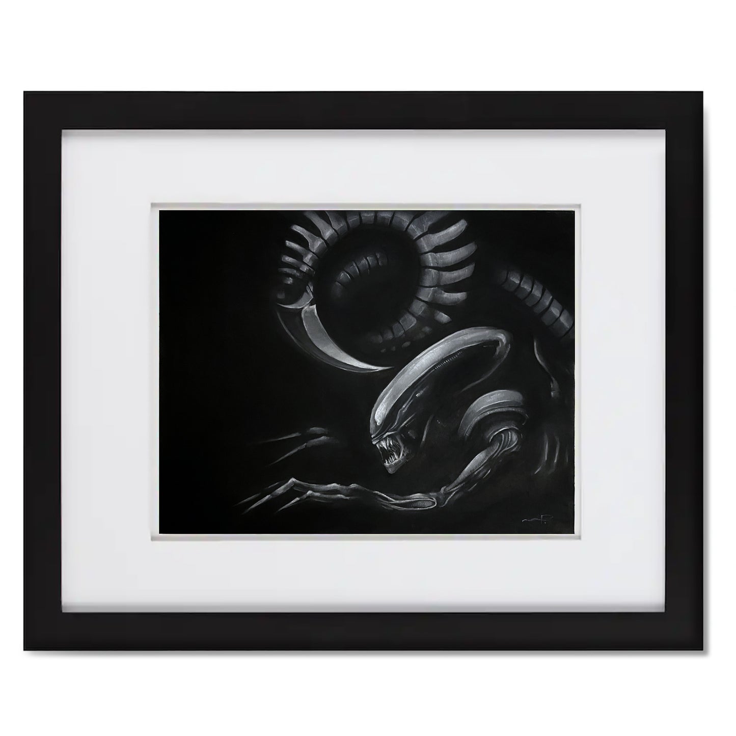 Xenomorph - Original Charcoal Illustration
