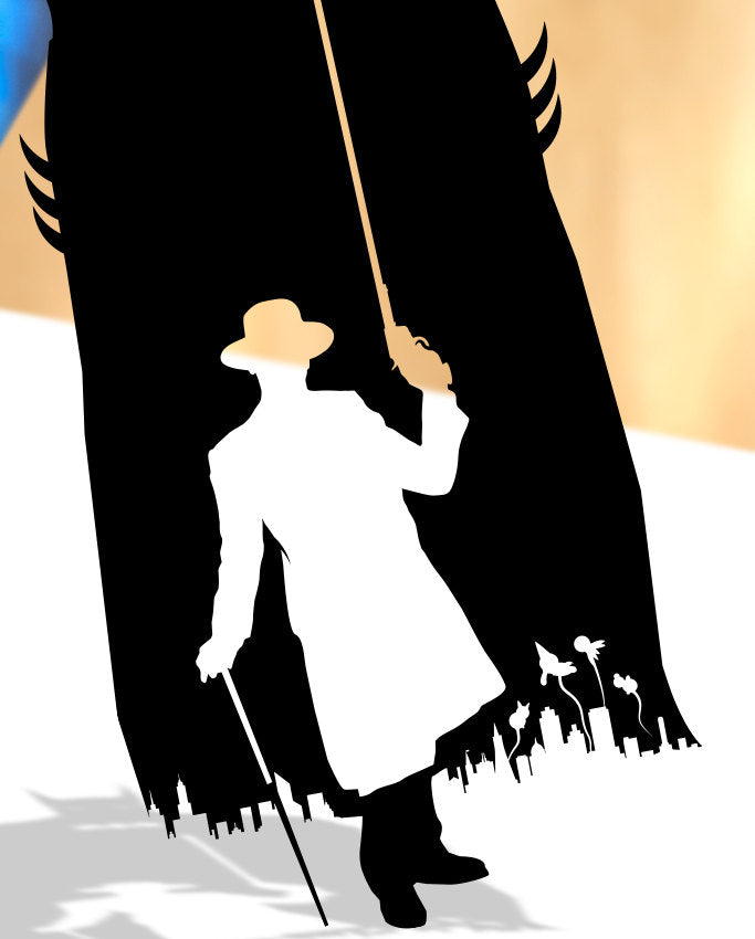 UNFRAMED Gotham Parade paper cut art