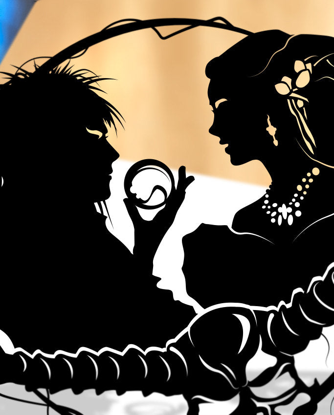 UNFRAMED Labyrinth - Jareth and Sarah paper cut art