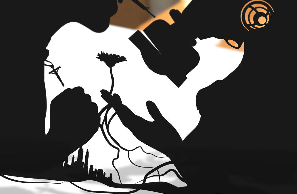 UNFRAMED God and Country - dystopia paper cut art