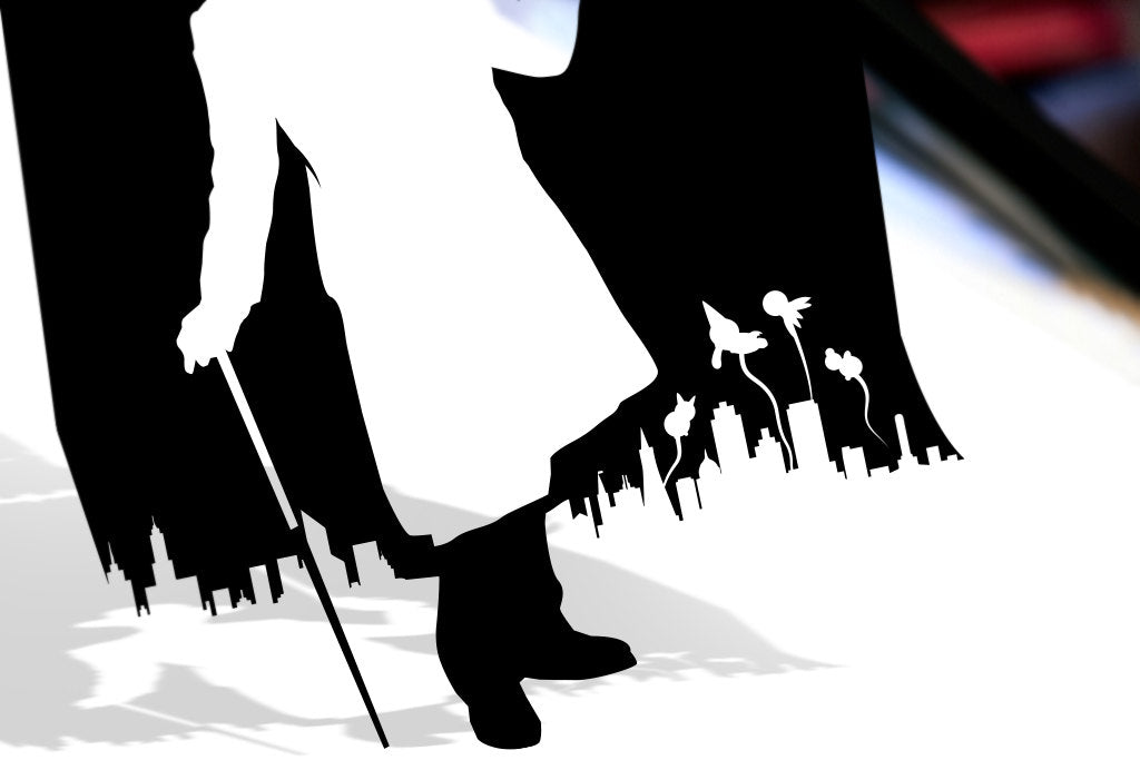 UNFRAMED Gotham Parade paper cut art