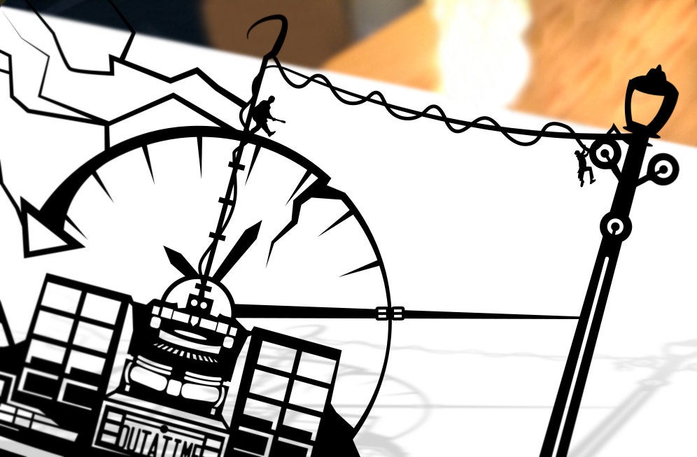 UNFRAMED Outta Time - Back to the Future paper cut art