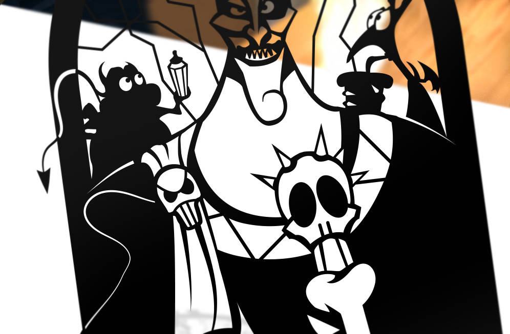UNFRAMED Hades - Hercules paper cut art