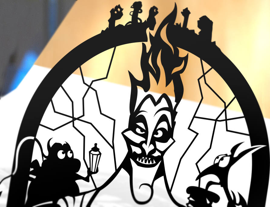 UNFRAMED Hades - Hercules paper cut art