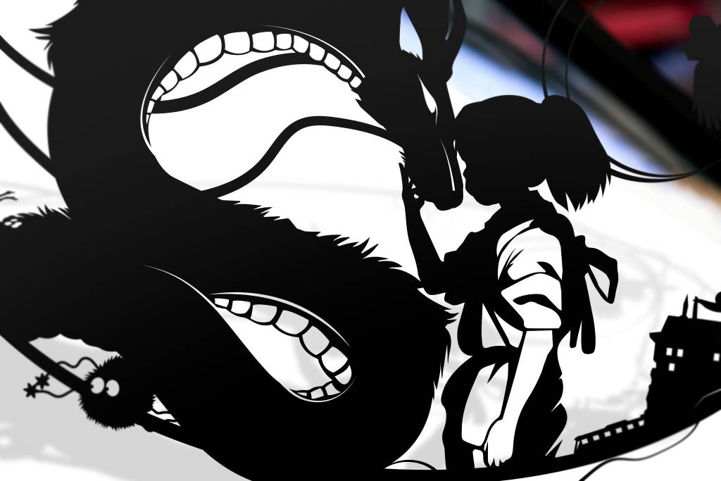 UNFRAMED Spirited Away paper cut art