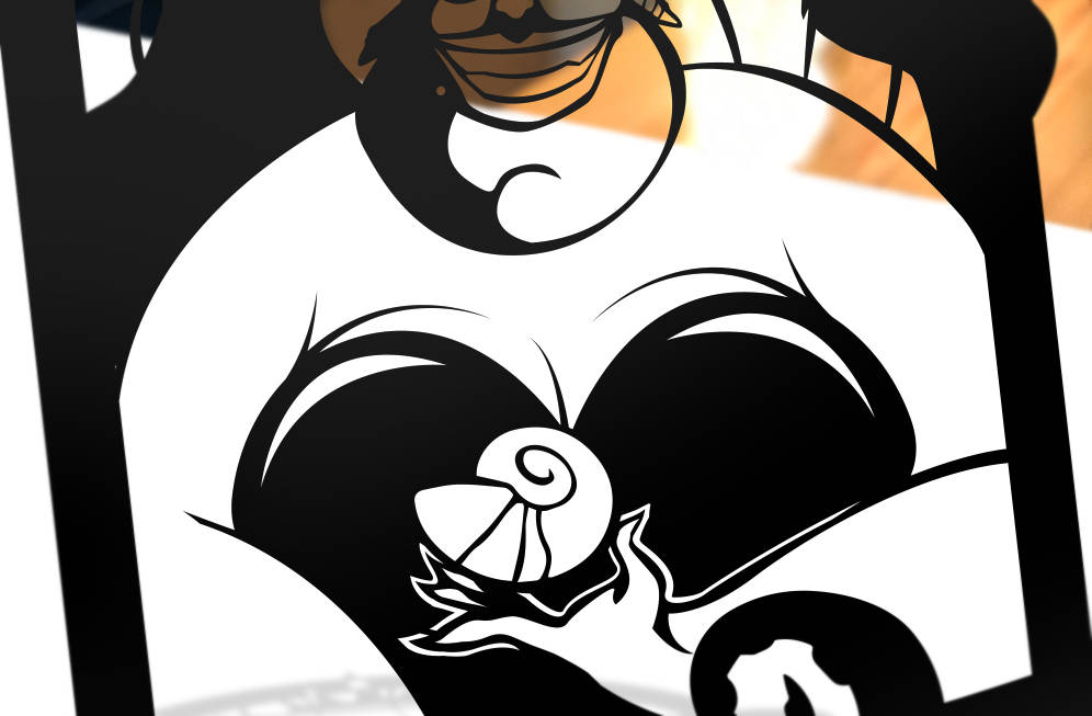 UNFRAMED Ursula paper cut art
