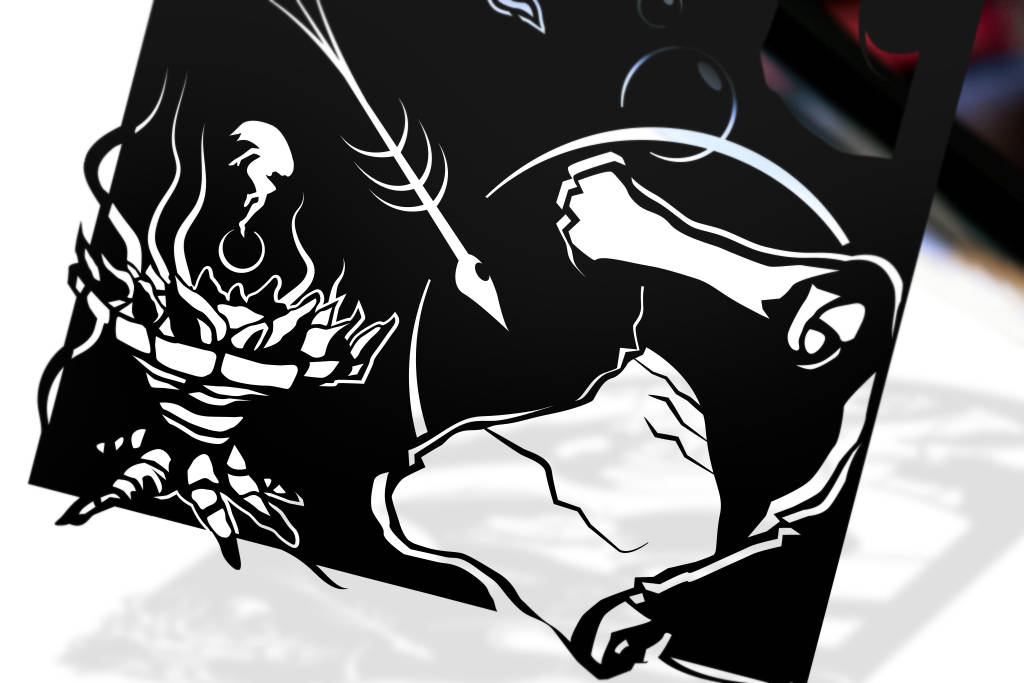 UNFRAMED Ursula paper cut art