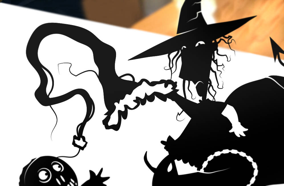 UNFRAMED Nightmare Before Christmas - Lock Shock Barrel paper cut art
