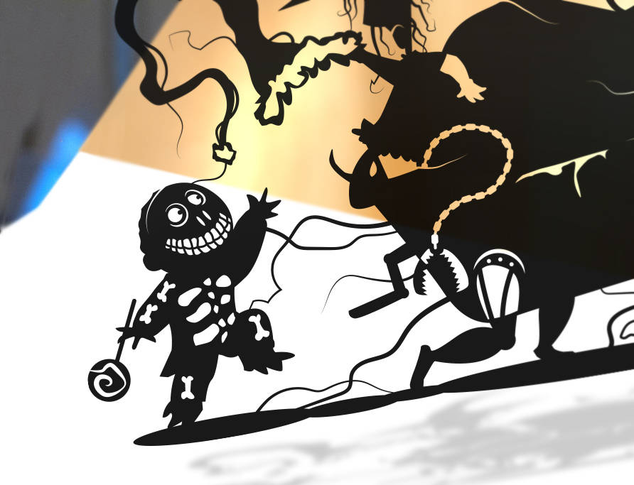 UNFRAMED Nightmare Before Christmas - Lock Shock Barrel paper cut art