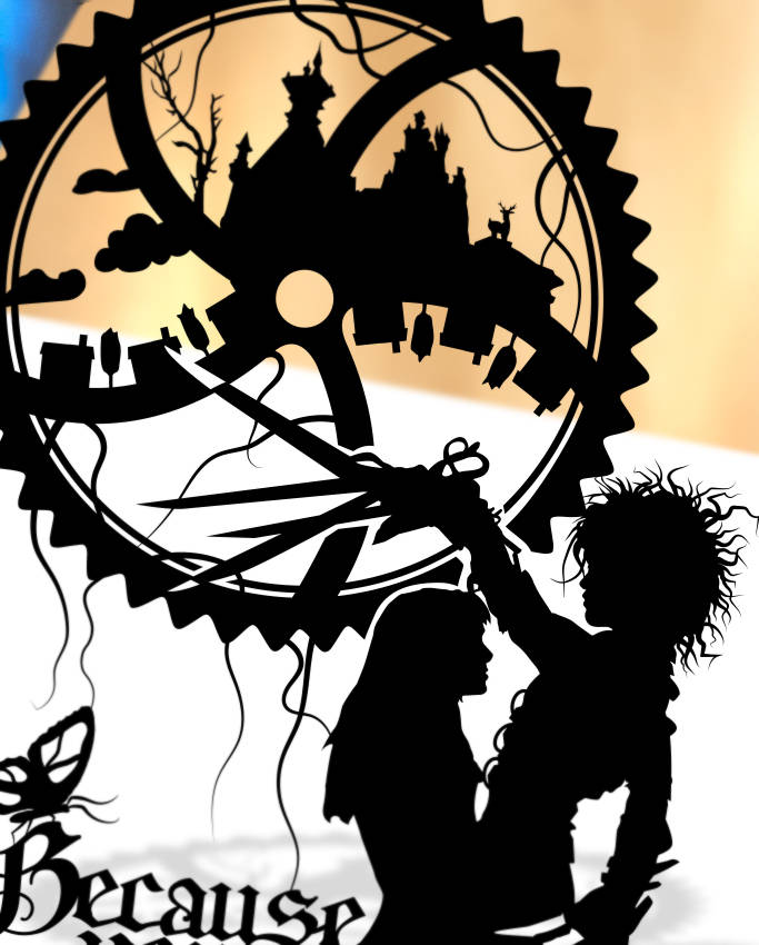 UNFRAMED Edward Scissorhands paper cut art