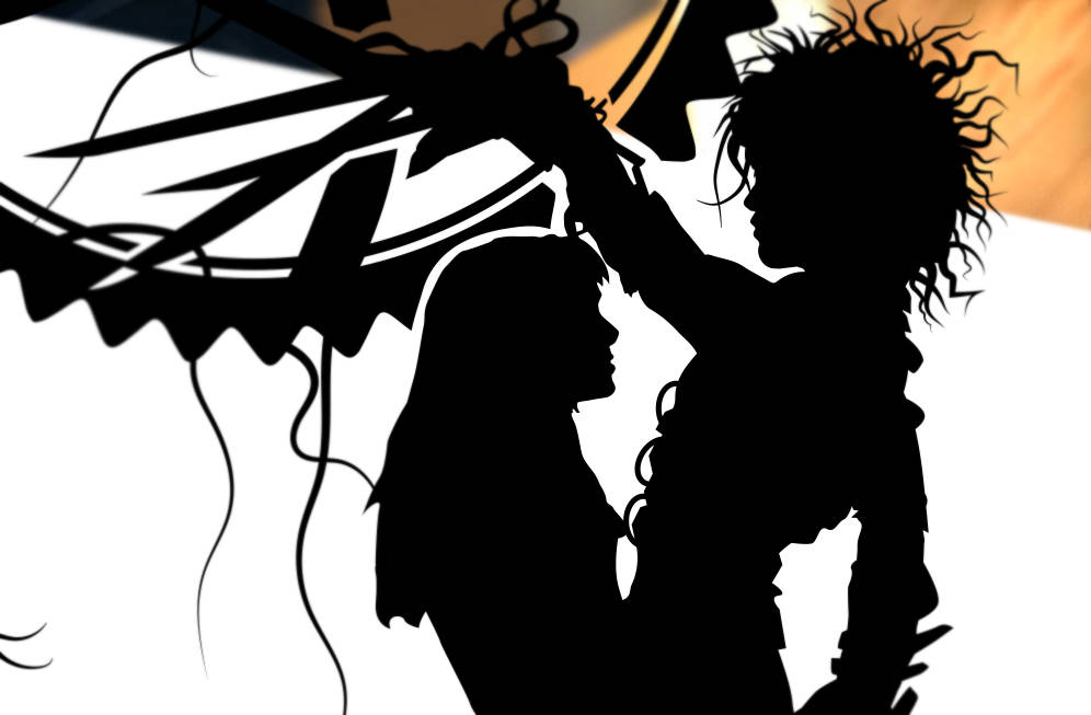 UNFRAMED Edward Scissorhands paper cut art