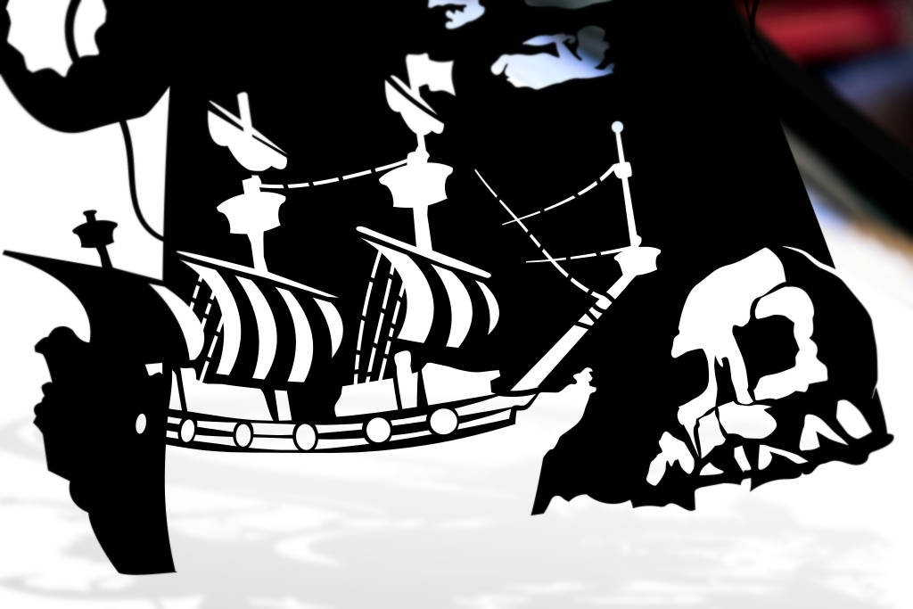 UNFRAMED Peter Pan paper cut art