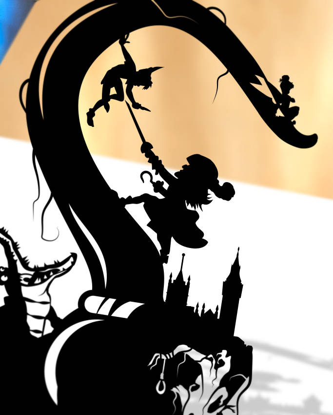 UNFRAMED Peter Pan paper cut art