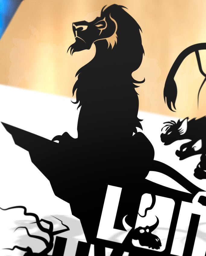 UNFRAMED King Scar - Long Live the King paper cut art