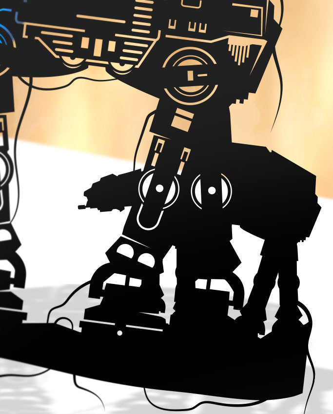 UNFRAMED Star Wars AT AT Walker paper cut art