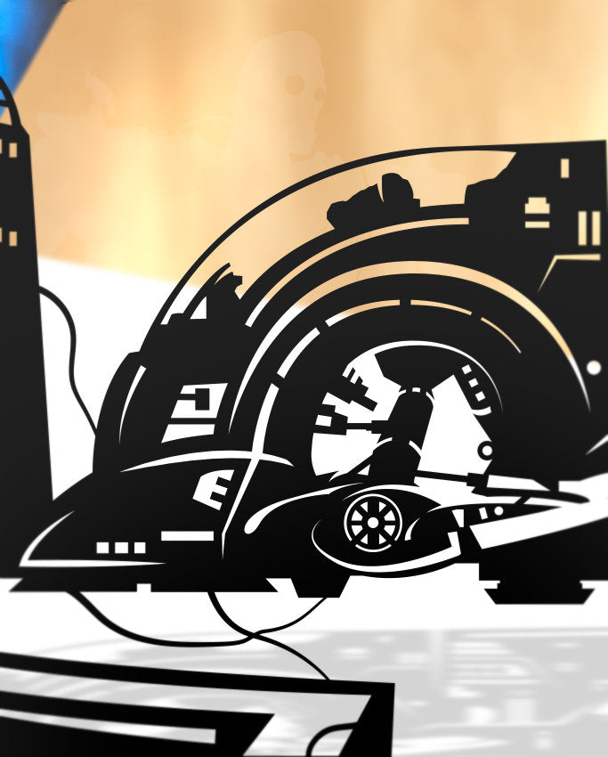 UNFRAMED Star Wars Slave 1 paper cut art