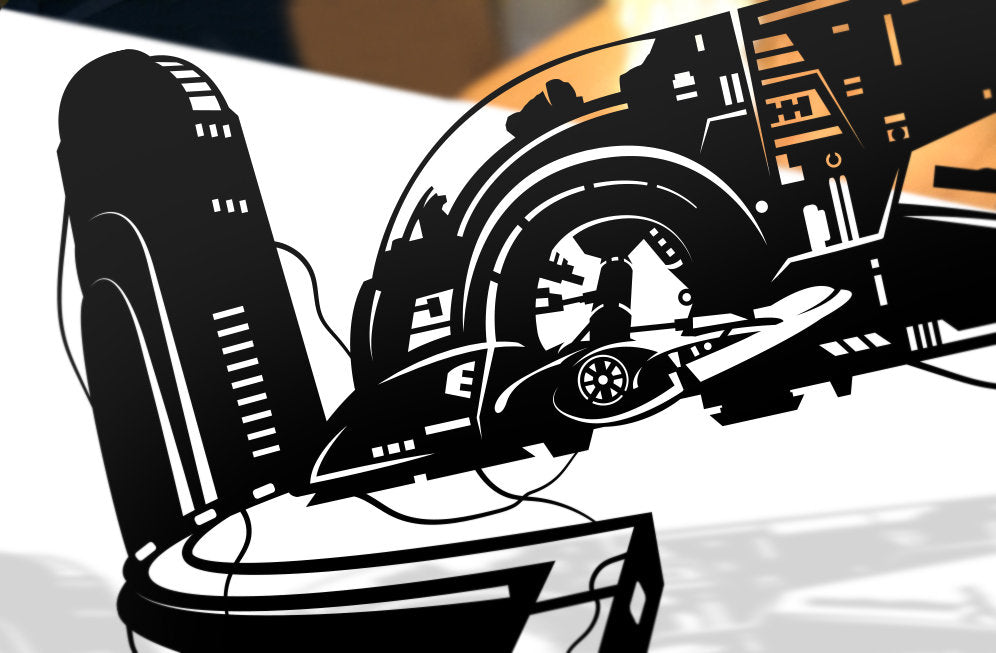 UNFRAMED Star Wars Slave 1 paper cut art