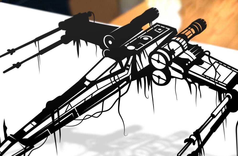 UNFRAMED X-Wing Star Wars paper cut art