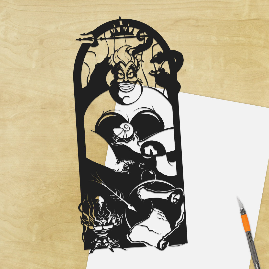 UNFRAMED Ursula paper cut art