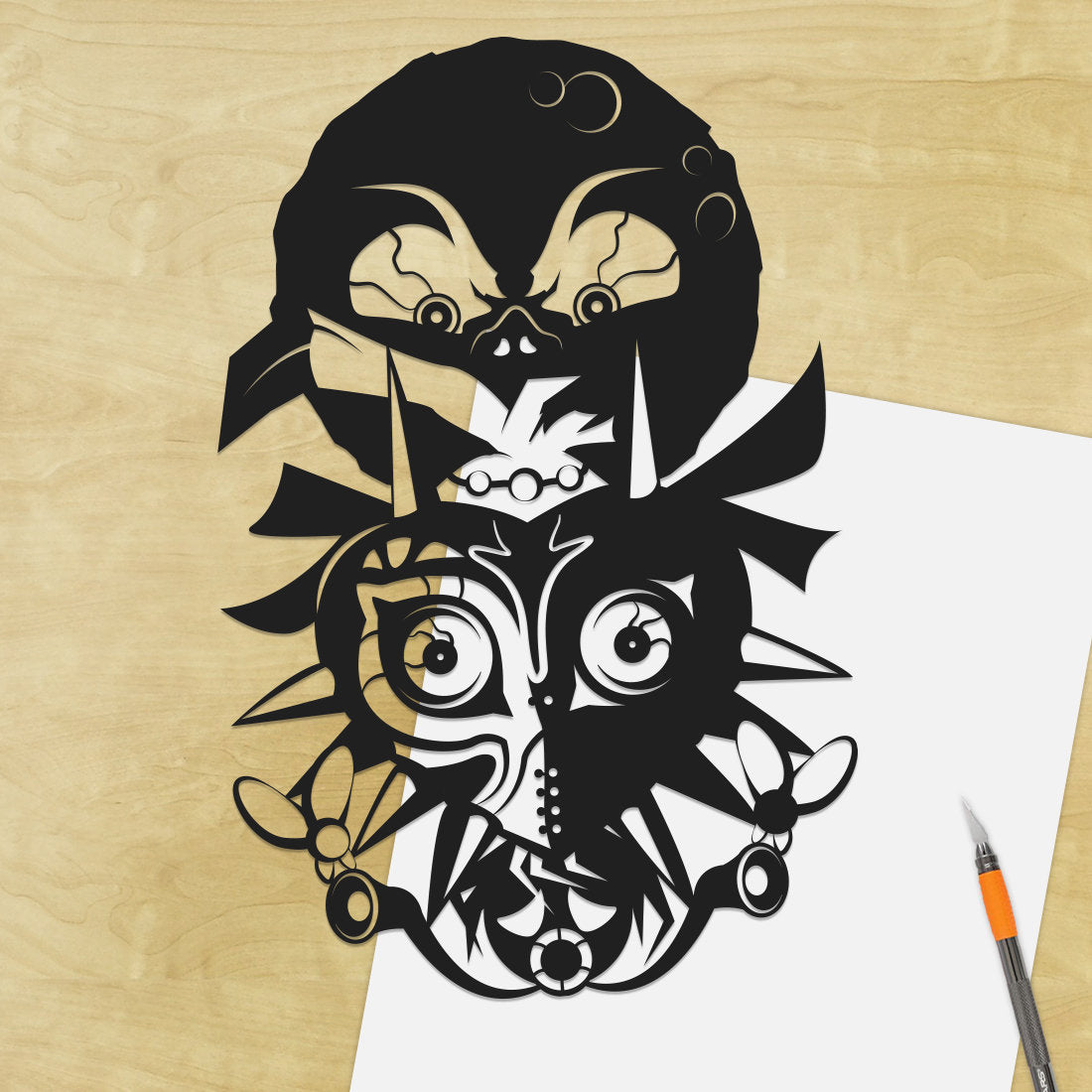 UNFRAMED The Legend of Zelda - Majora's Mask paper cut art