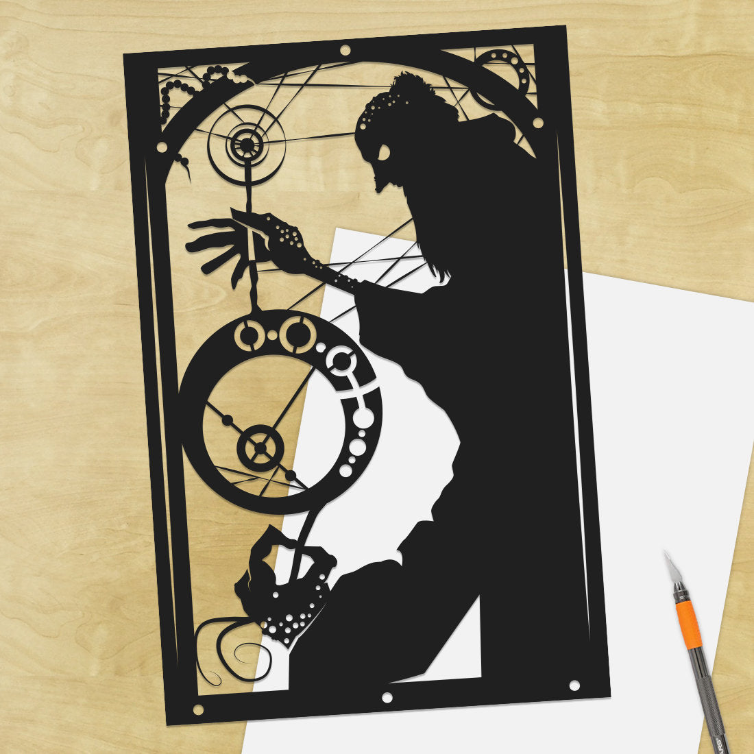 UNFRAMED Rumpelstiltskin paper cut art