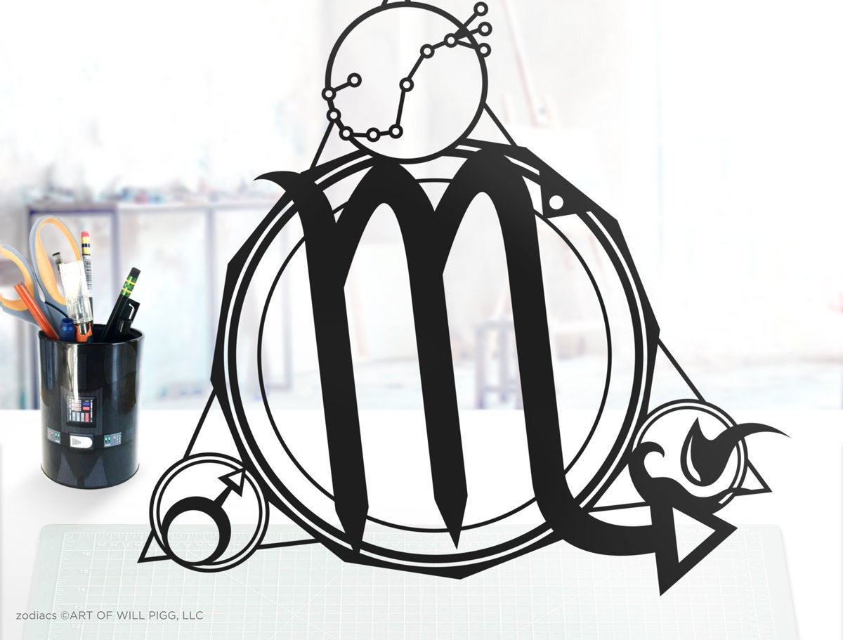 UNFRAMED Scorpio Stars Sign paper cut art