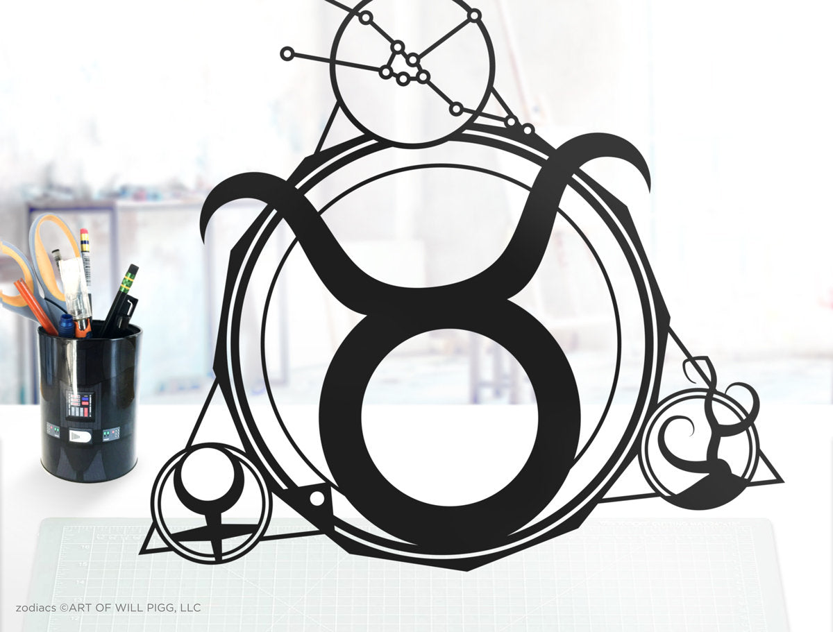 UNFRAMED Taurus Stars Sign paper cut art