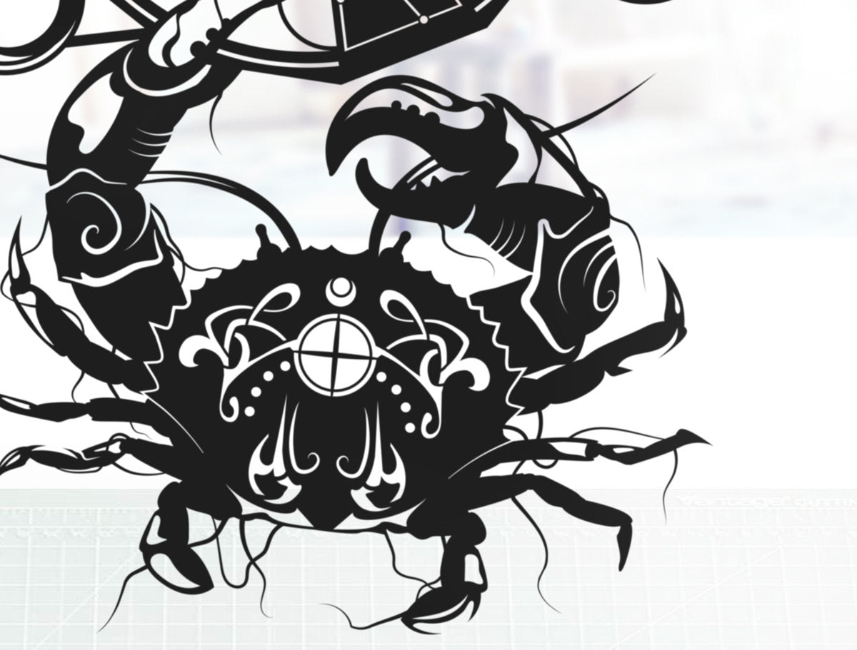 UNFRAMED Cancer Zodiac paper cut art
