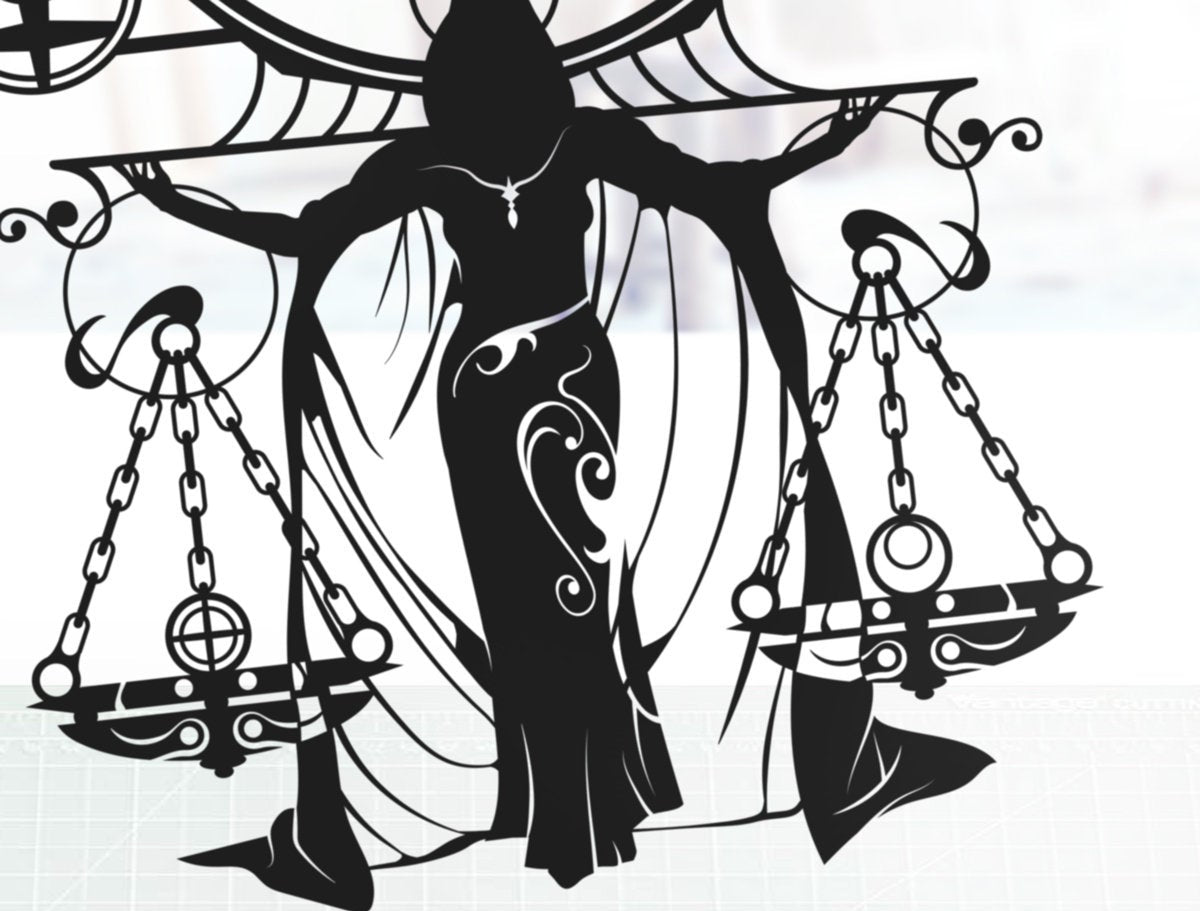 UNFRAMED Libra Zodiac paper cut art