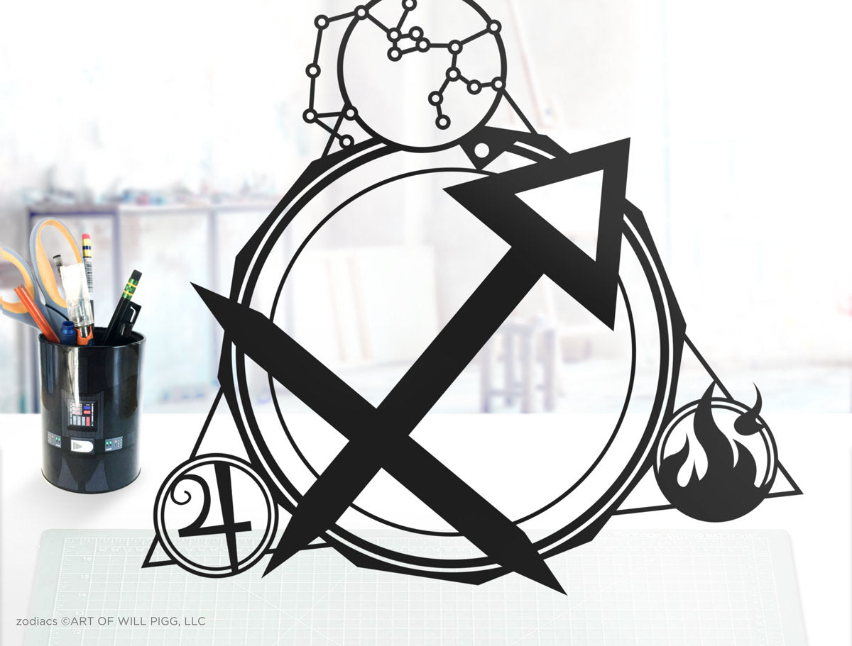 UNFRAMED Sagittarius Stars Sign paper cut art