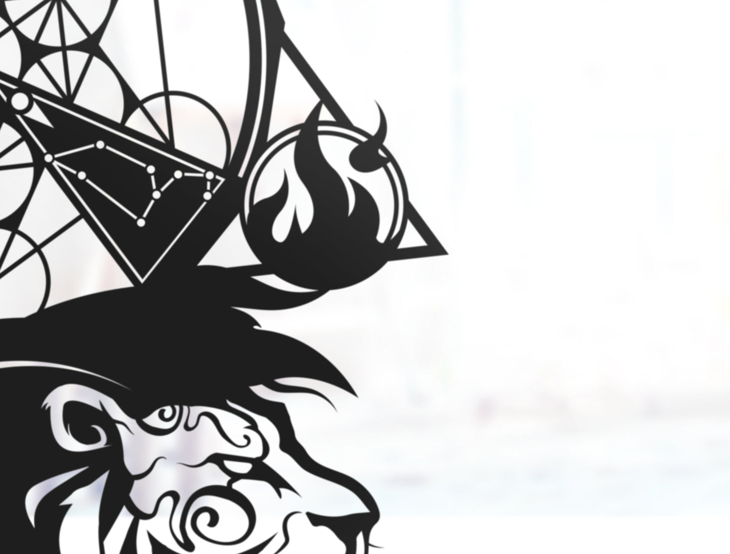 UNFRAMED Leo Zodiac paper cut art